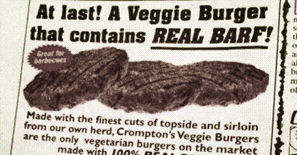 veggie burger that contains real barf