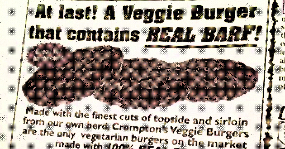 At Last! A Veggie Burger that Contains Real Barf!