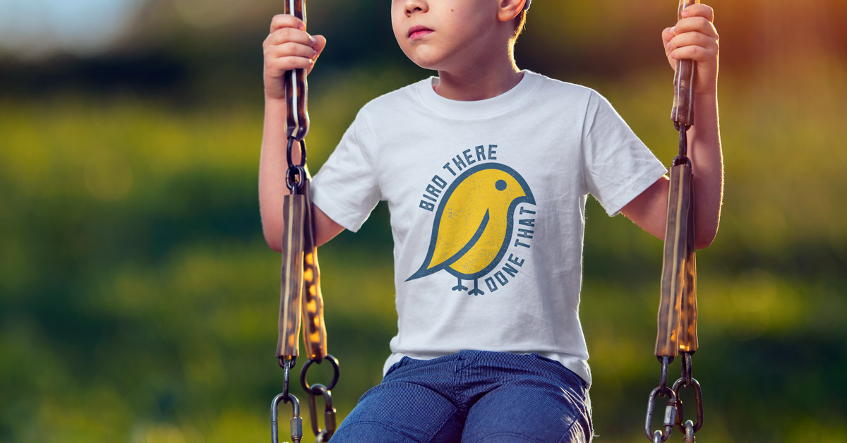 bird there done that shirt mockup boy swing featured