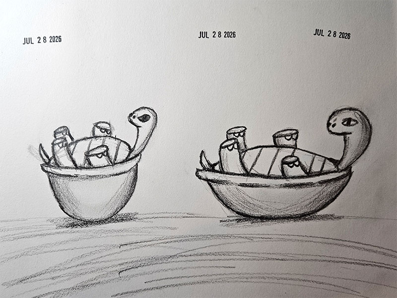 Darrell's Tavern Poster 6 turtles drawing blog
